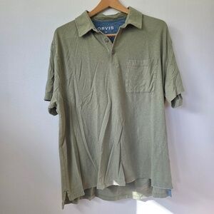 Orvis Green Short Sleeve Polo with Pocket - XL